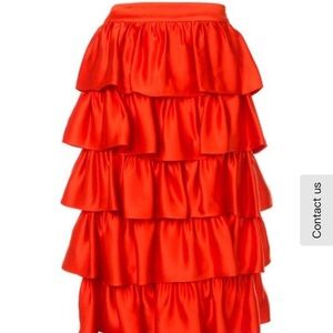 Stella Mccartney new with tags Elegant Red Tiered Skirt size 40!